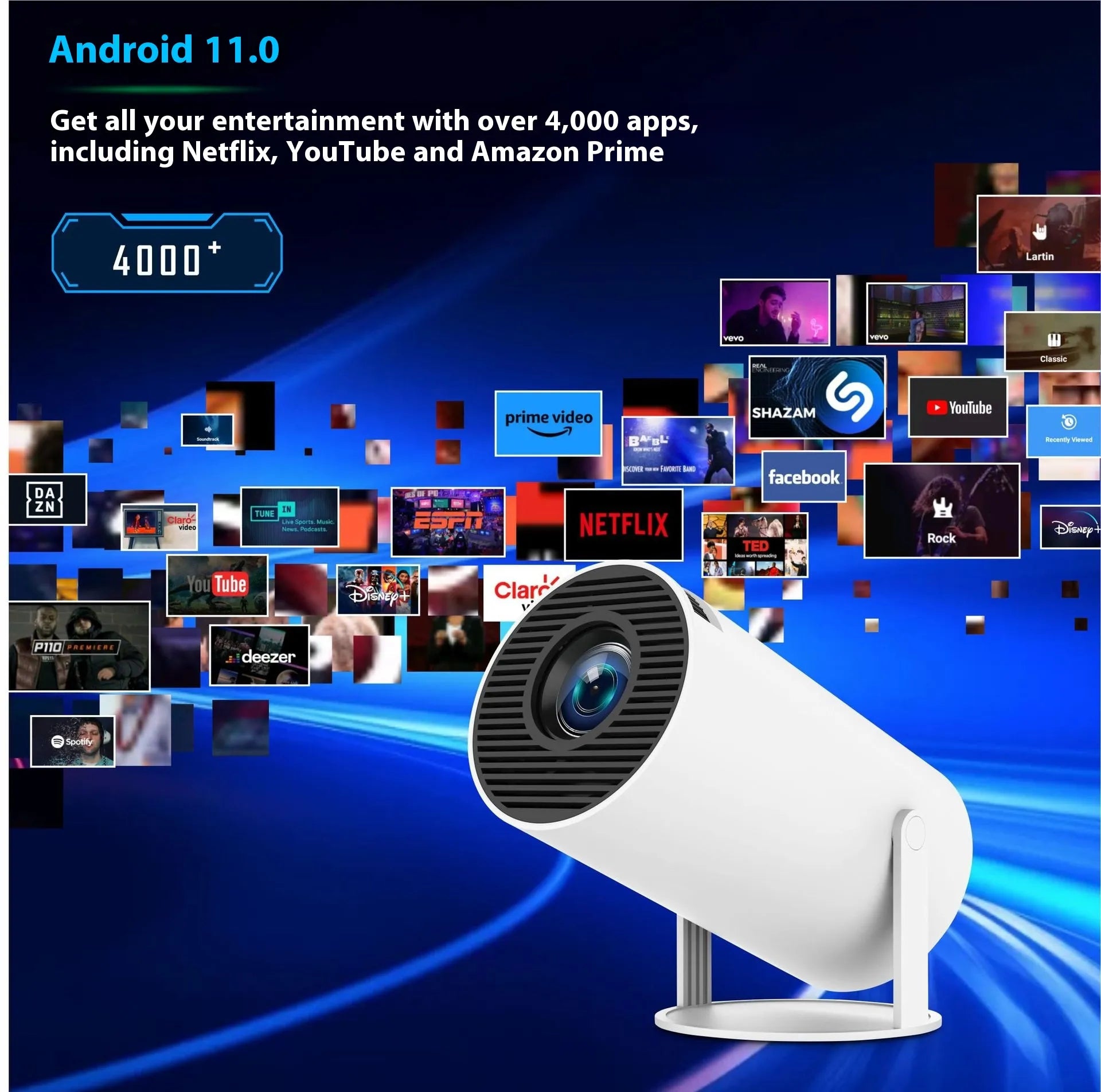 HY300 Pro Portable Projector