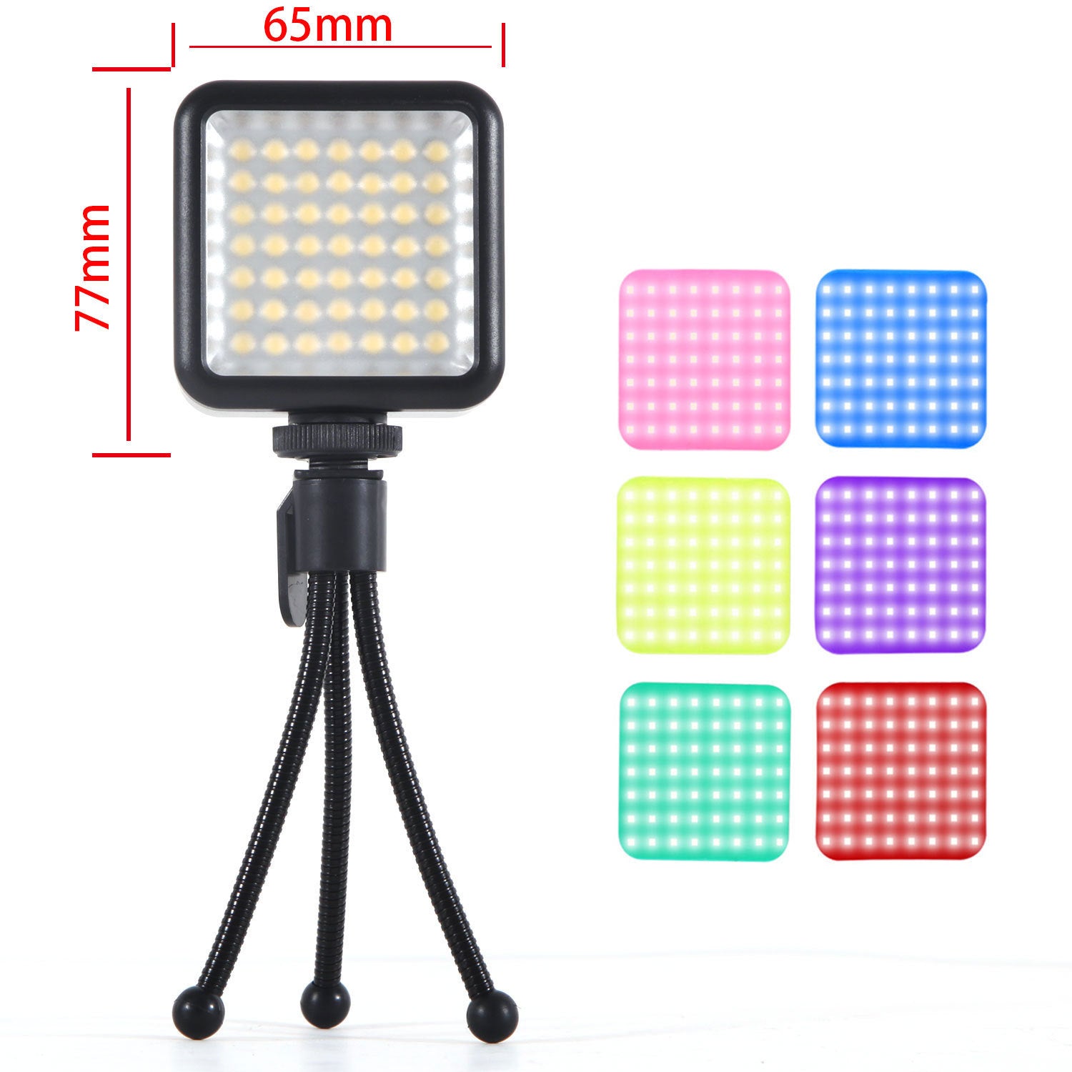 W49 LED Video Light with Phone Clamp