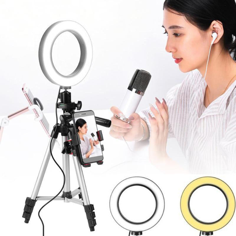 Adjustable LED Ring Light with Tripod