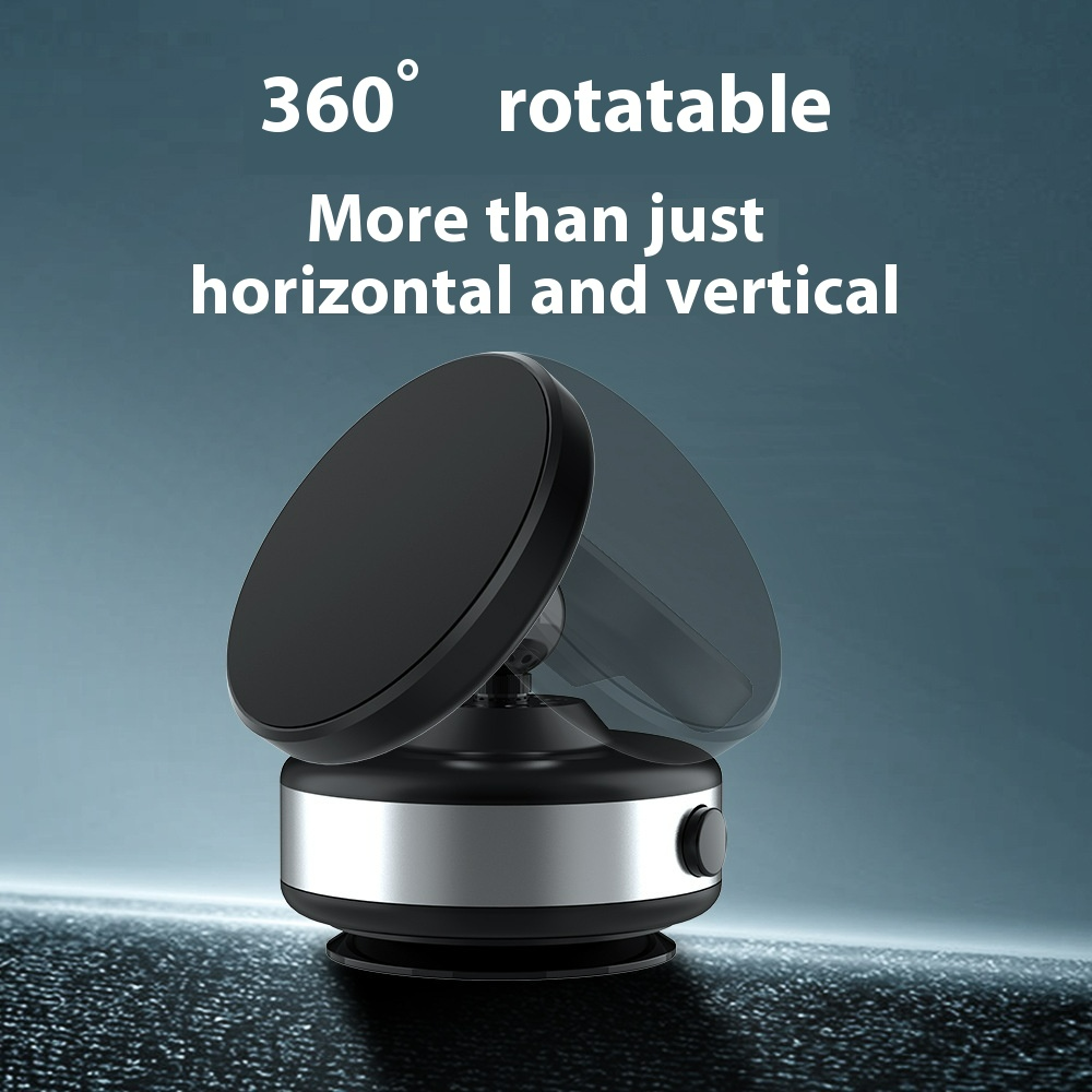 Magnetic Car Phone Holder with Vacuum Mount